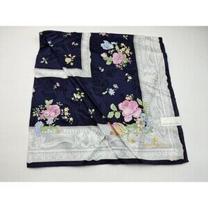 Royal Doulton 2006 Roses Floral 22" Square Scarf Neckerchief Bandana
